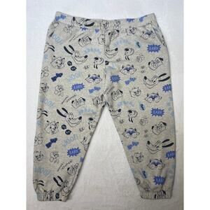 Disney Critters Animal Dogs Blue Gray Sweatpants XXL Jogger Loungewear Casual